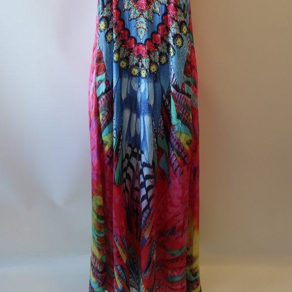 TRUE COLOURS BY LA MODA CLOTHING MAXI DRESS S/M * - Picture 3 of 12